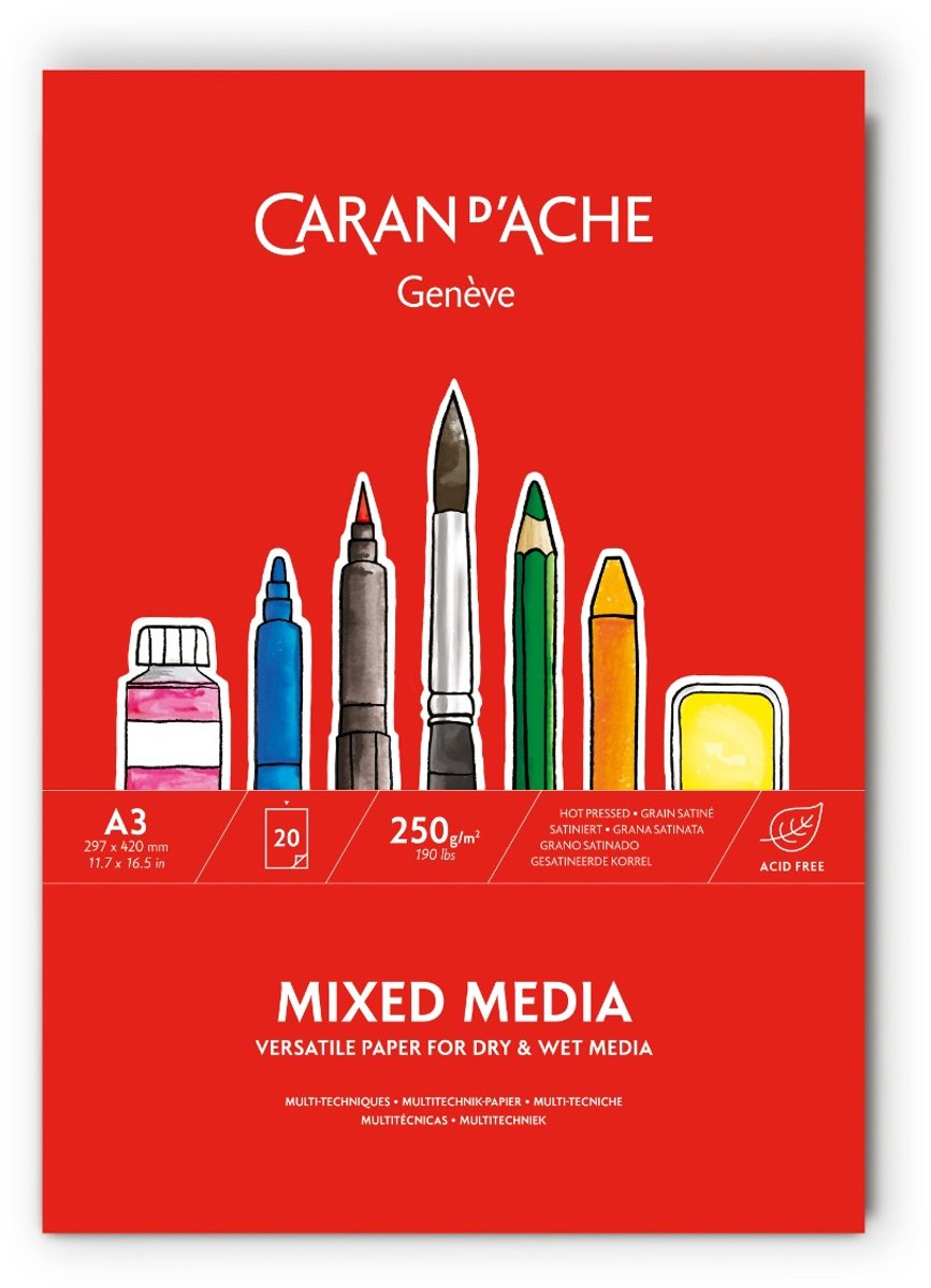 Caran dAche Mixed media papierblok A3 20 vel